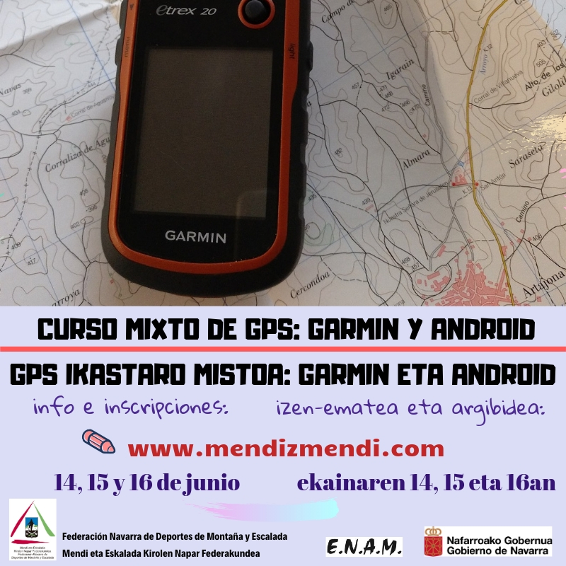 CURSO MIXTO DE GPS PARA DISPOSITIVOS GARMIN Y MOVILES ANDROID